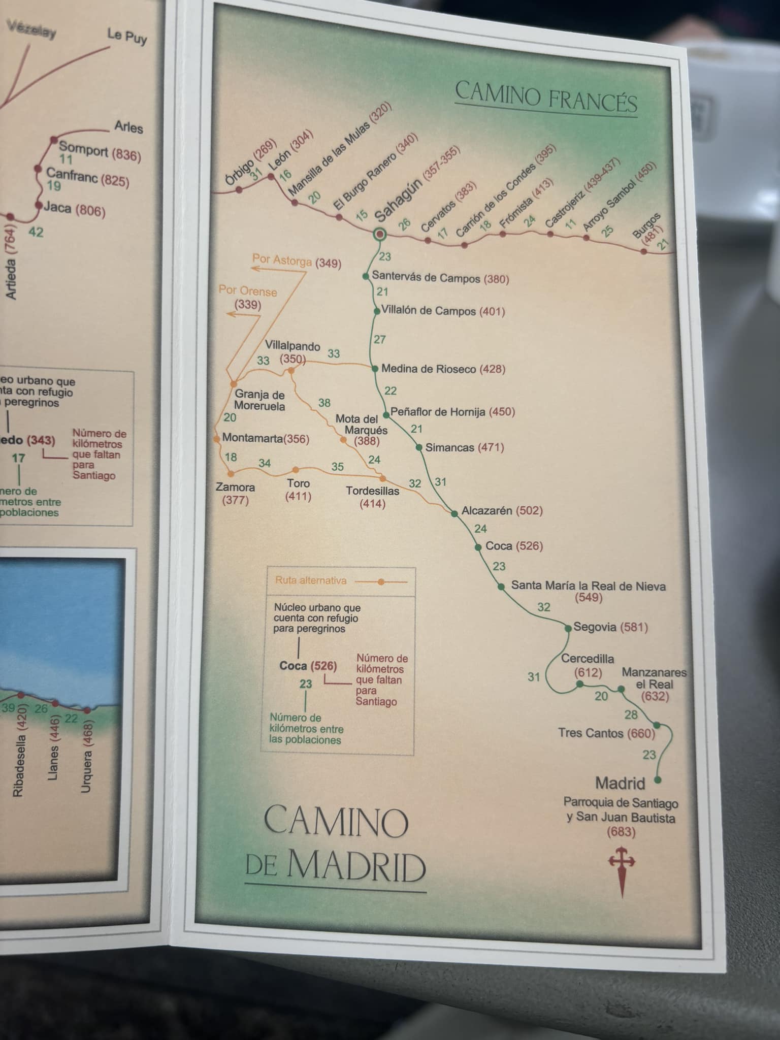 Voorbereidingen voor de Camino de Santiago vanuit Madrid